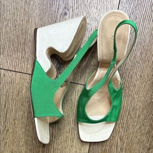 By Far Green Slingback Sandals Size 39/9